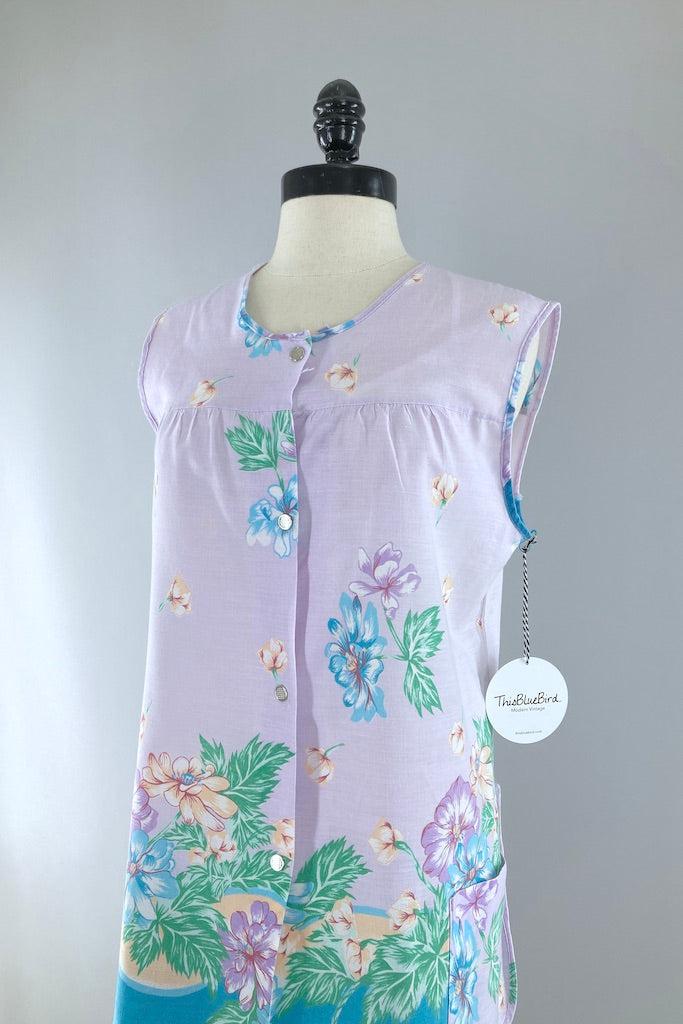 Vintage Lavender Smock Apron-ThisBlueBird