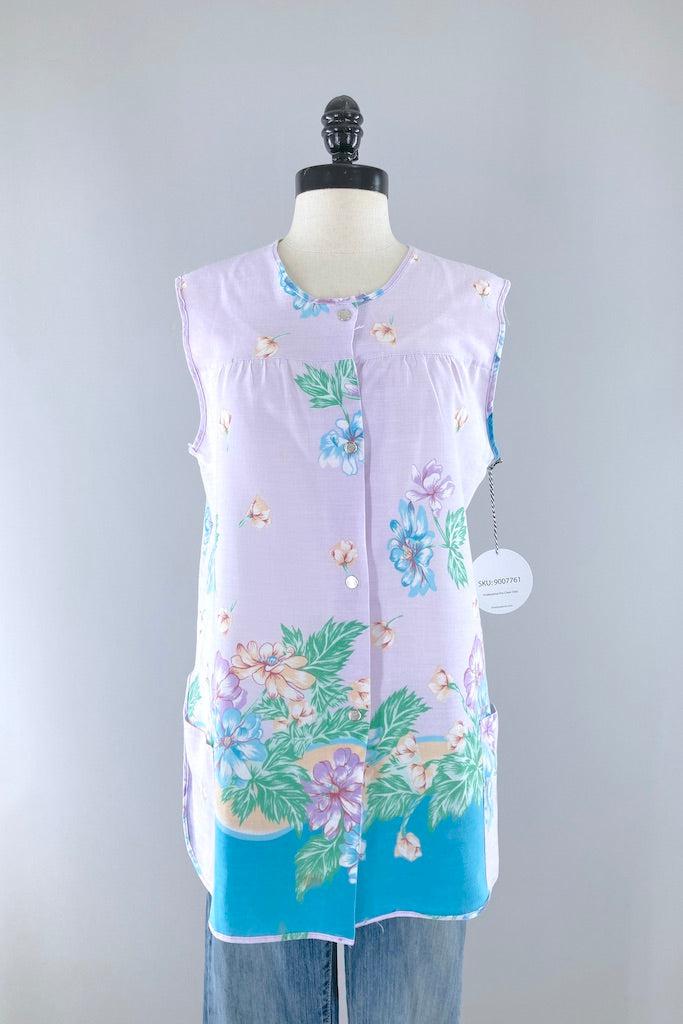 Vintage Lavender Smock Apron-ThisBlueBird