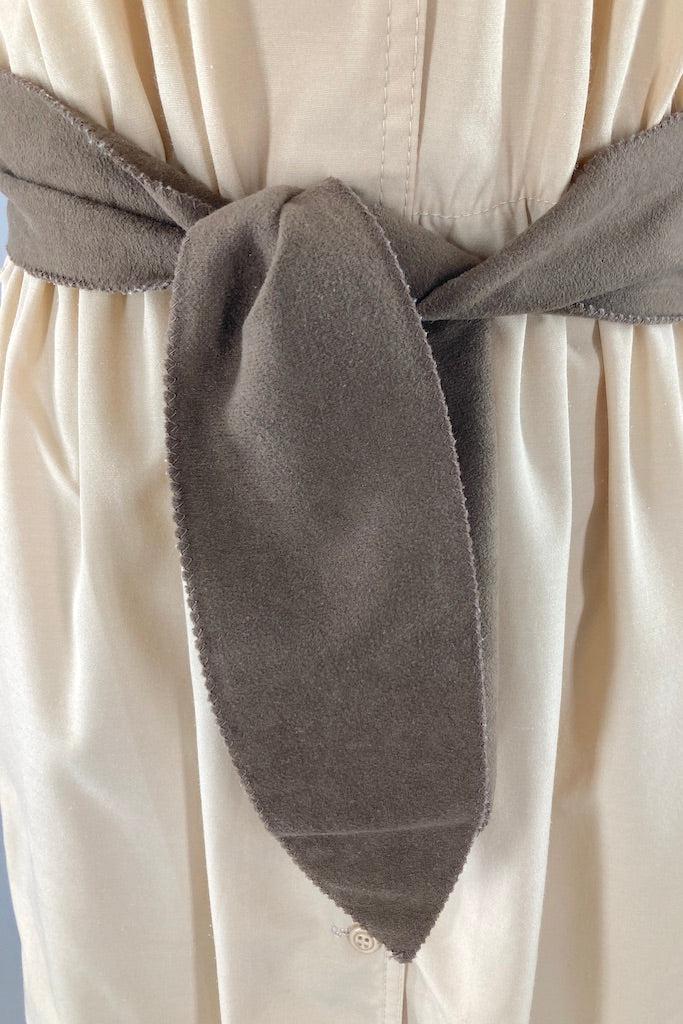 Vintage Leslie Fay Tan Casual Dress-ThisBlueBird
