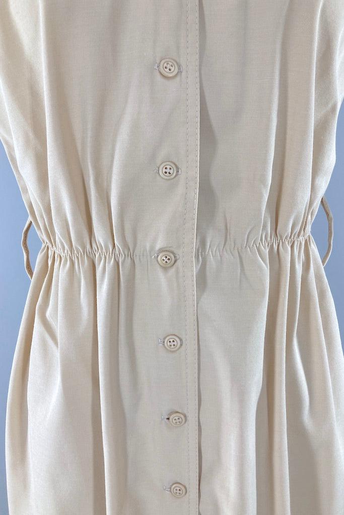 Vintage Leslie Fay Tan Casual Dress-ThisBlueBird