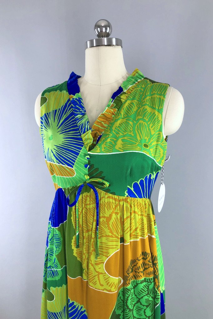 Vintage Liberty House Hawaiian Maxi Dress-ThisBlueBird