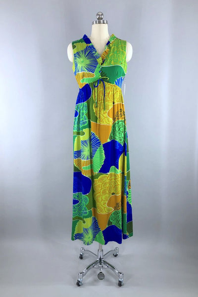 Vintage Liberty House Hawaiian Maxi Dress-ThisBlueBird