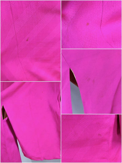 Vintage Silk Kimono Jacket / Magenta Pink - ThisBlueBird