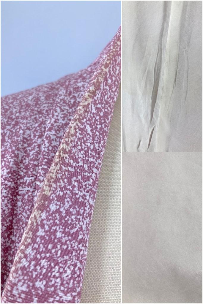 Vintage Mauve Pink Granite Silk Kimono-ThisBlueBird