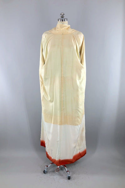 Vintage Mint Peony Floral Silk Kimono Robe-ThisBlueBird - Modern Vintage