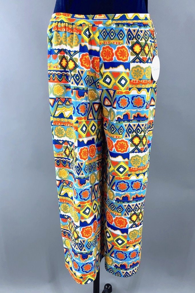 Vintage 60s Bell Bottom Capri Pants-ThisBlueBird