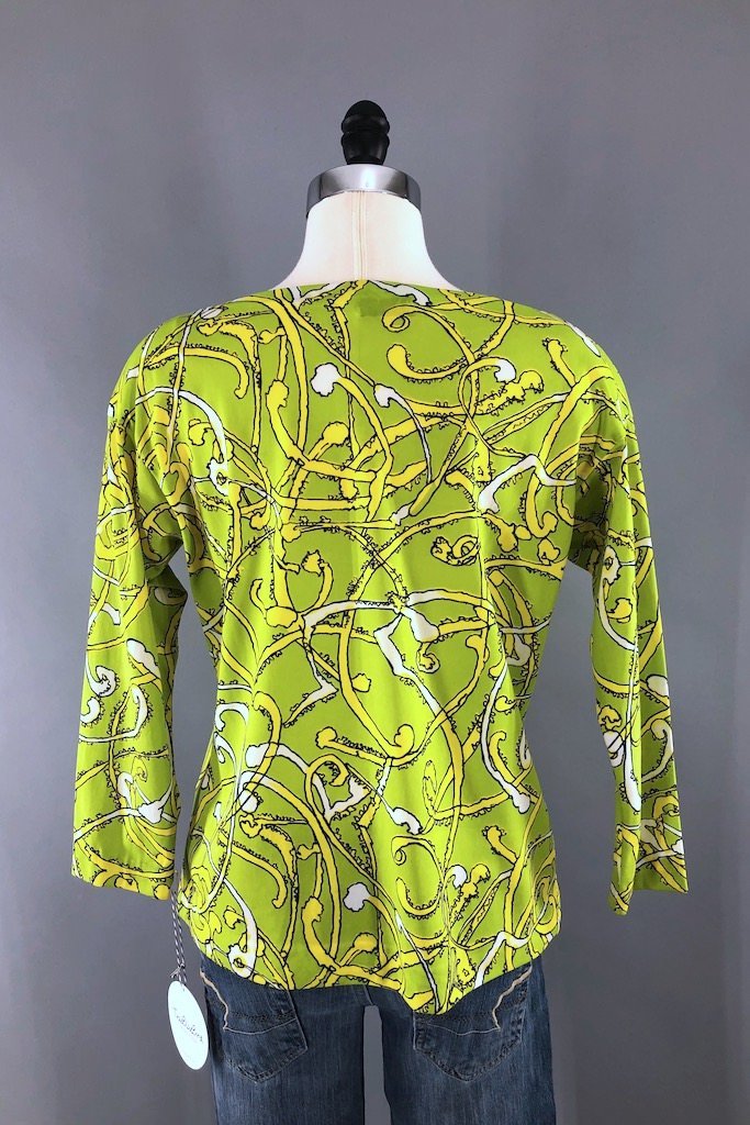 Vintage Mod Green Jersey Top-ThisBlueBird - Modern Vintage