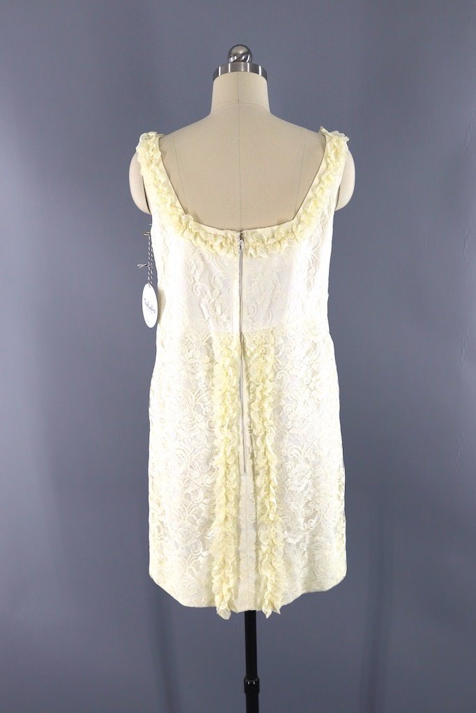 Vintage Mod Ivory Lace Mini Dress – ThisBlueBird