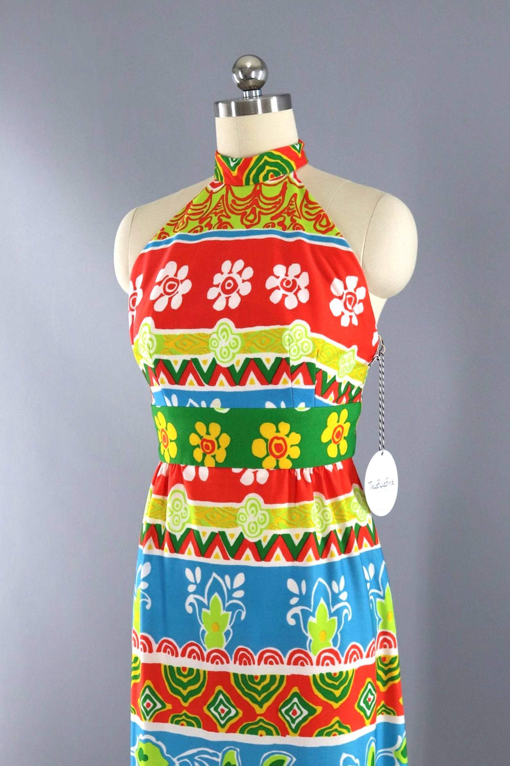 Vintage 1960s Mod Floral Dress-ThisBlueBird