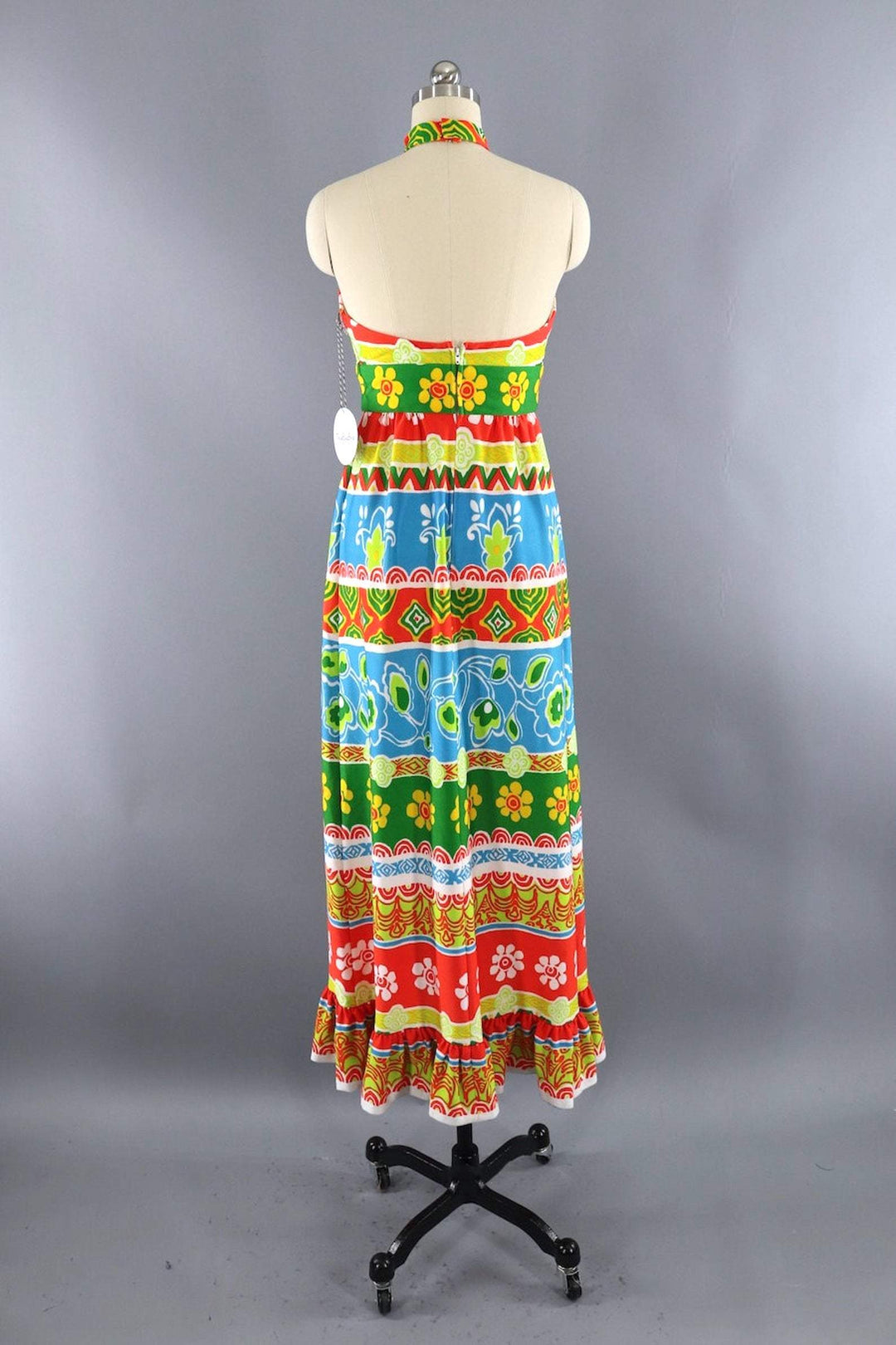Vintage 1960s Mod Floral Dress-ThisBlueBird