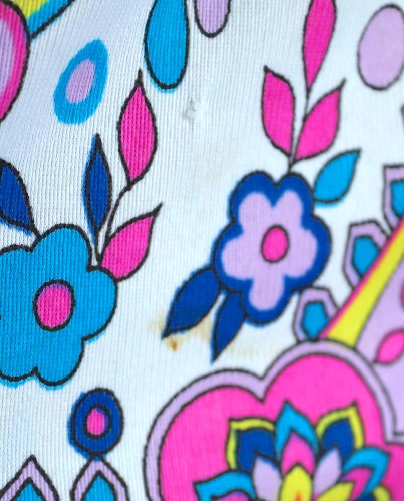 1960s Vintage Sundress / Mod Pink Floral Print-ThisBlueBird