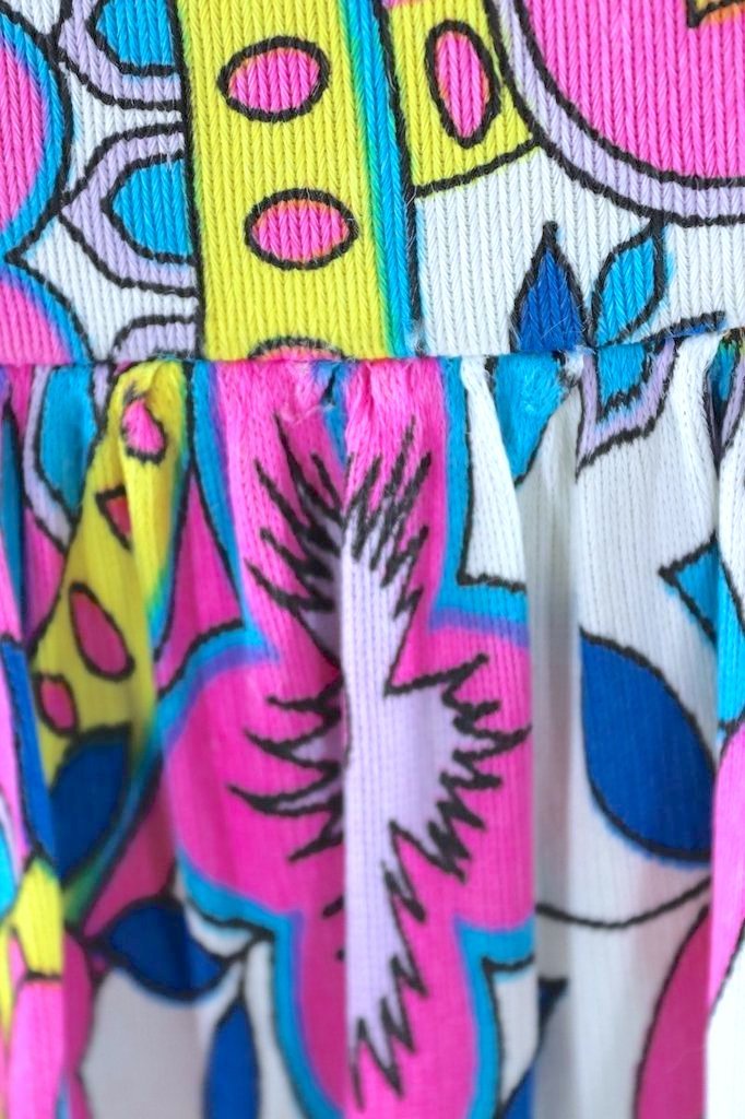 1960s Vintage Sundress / Mod Pink Floral Print-ThisBlueBird