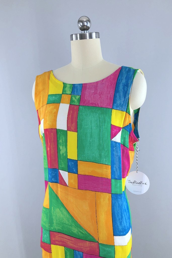 Vintage Modern Art Sundress-ThisBlueBird - Modern Vintage