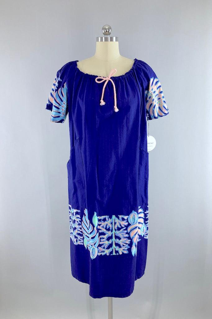 Vintage Monstera Leaf Summer Dress-ThisBlueBird