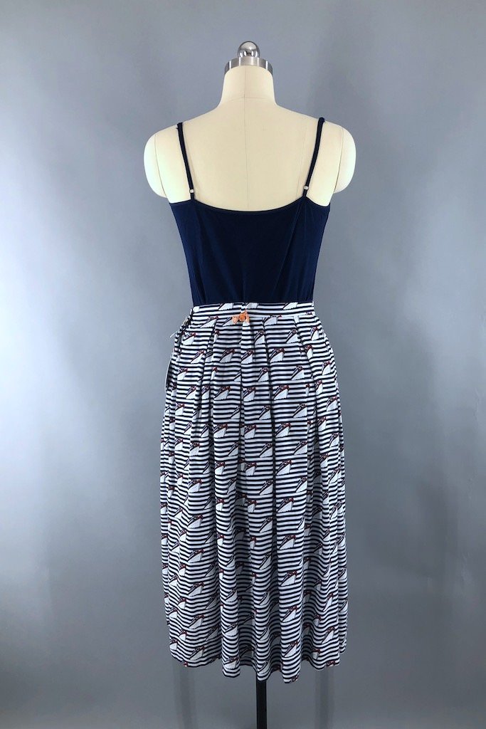 Vintage Nautical Steamship Boats Skirt-ThisBlueBird - Modern Vintage