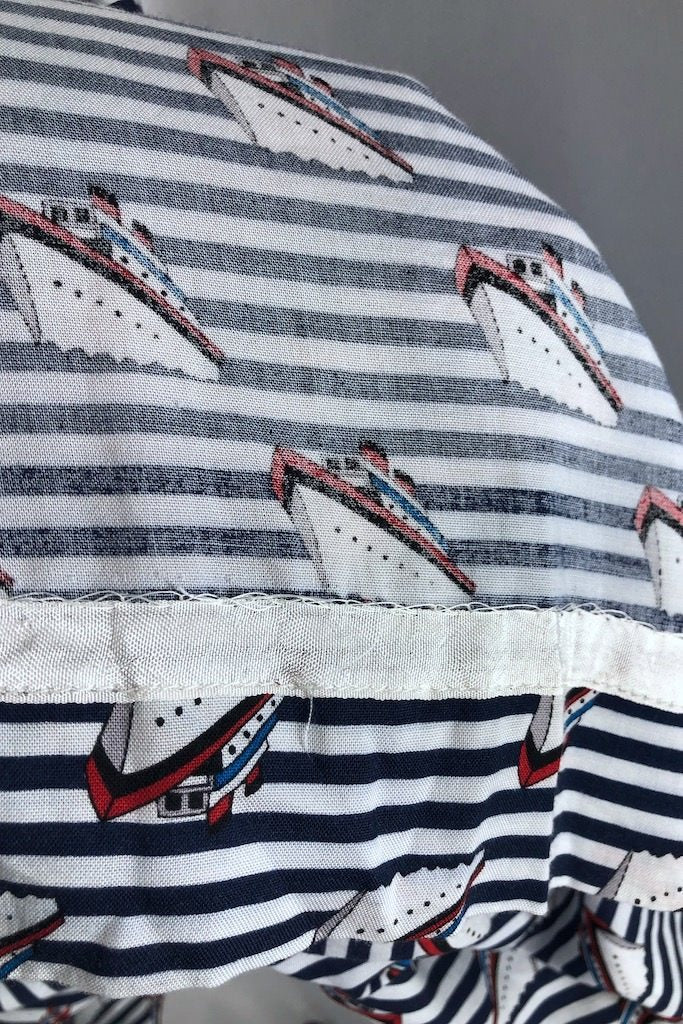 Vintage Nautical Steamship Boats Skirt-ThisBlueBird - Modern Vintage