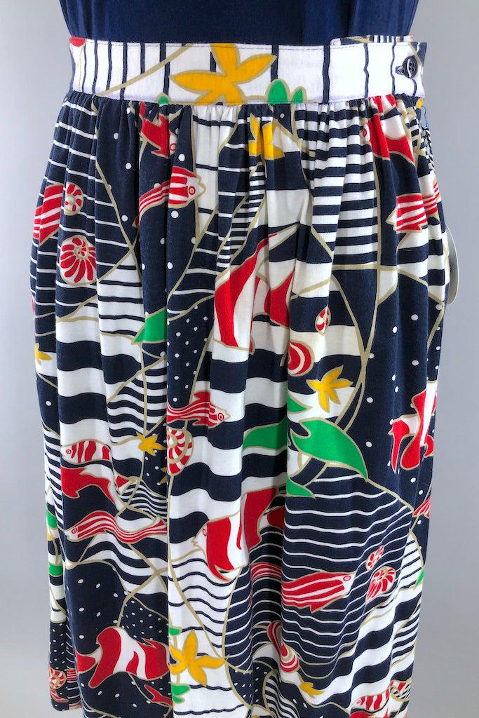 Vintage Nautical Tropical Fish Skirt-ThisBlueBird