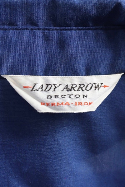 Vintage Navy Blue Lady Arrow Shirt Dress - ThisBlueBird