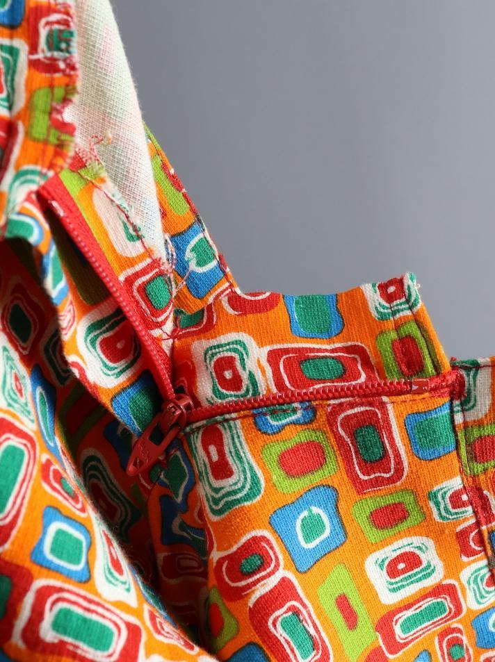 Vintage 1960s Orange Mod Flared Pants - ThisBlueBird