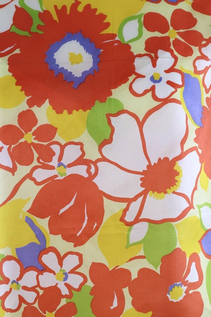 Vintage Orange Mod Floral Scarf-ThisBlueBird - Modern Vintage