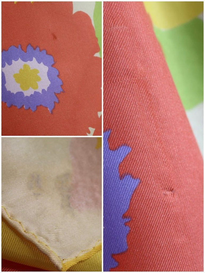 Vintage Orange Mod Floral Scarf-ThisBlueBird - Modern Vintage