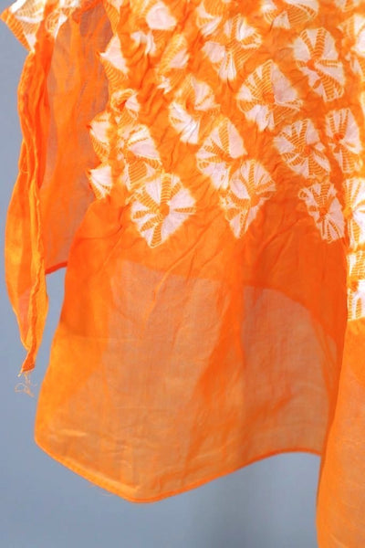 Vintage Orange Shibori Silk Kimono Table Runner-ThisBlueBird - Modern Vintage