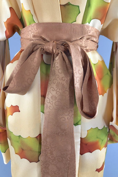 Vintage Orange Ombre Silk Kimono Jacket-ThisBlueBird - Modern Vintage