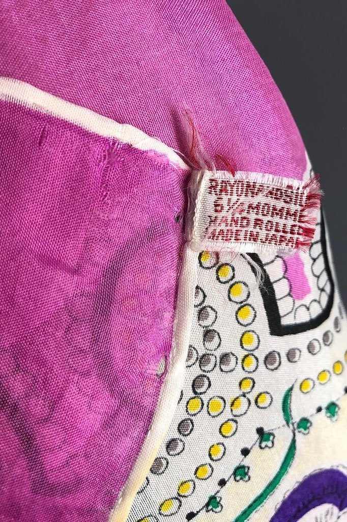 Vintage Silk Scarf / Orchid Pink Floral-ThisBlueBird - Modern Vintage