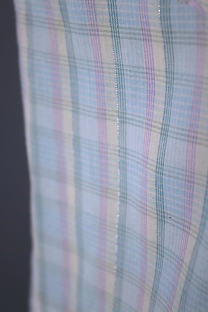 Vintage Pastel Blue Plaid Blouse-ThisBlueBird - Modern Vintage