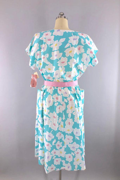 Vintage Pastel Floral Print Dress with Tags-ThisBlueBird