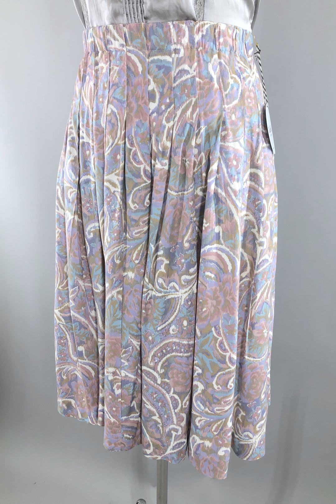 Vintage Pastel Ikat Print Skirt-ThisBlueBird - Modern Vintage