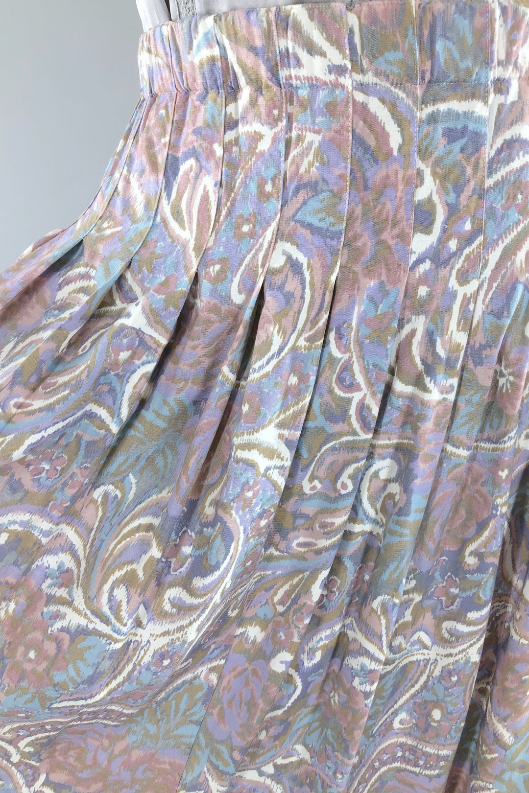 Vintage Pastel Ikat Print Skirt-ThisBlueBird - Modern Vintage