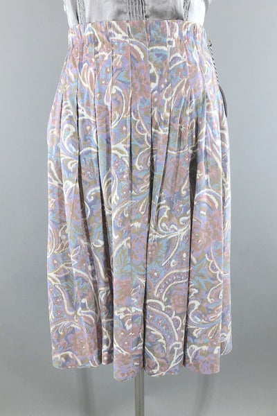 Vintage Pastel Ikat Print Skirt-ThisBlueBird - Modern Vintage
