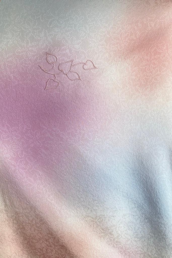 Vintage Pastel Ombre Silk Kimono Robe-ThisBlueBird
