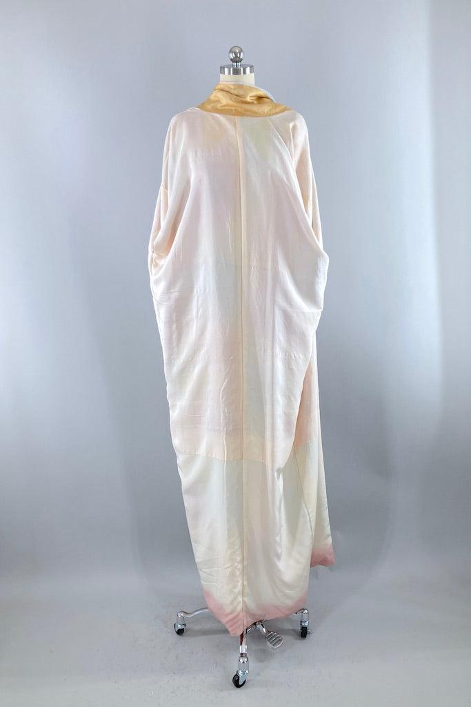 Vintage Pastel Ombre Silk Kimono Robe-ThisBlueBird