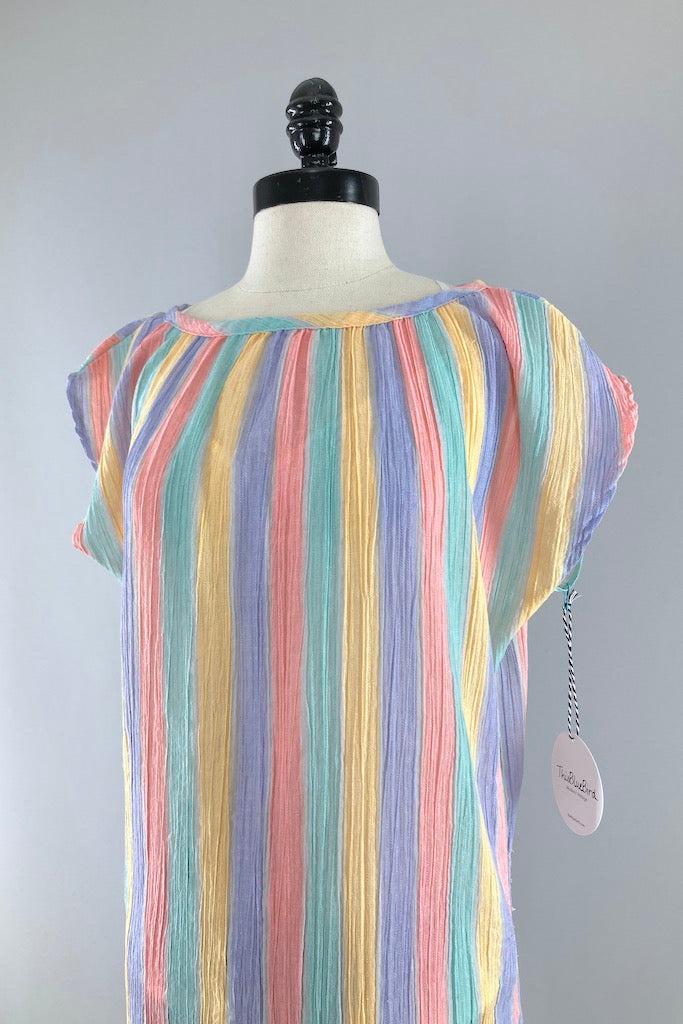 Vintage Pastel Striped Tunic-ThisBlueBird