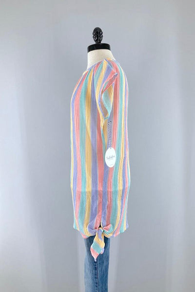 Vintage Pastel Striped Tunic-ThisBlueBird