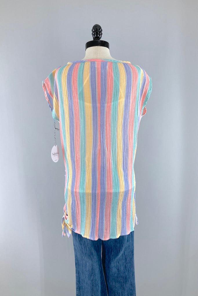 Vintage Pastel Striped Tunic-ThisBlueBird