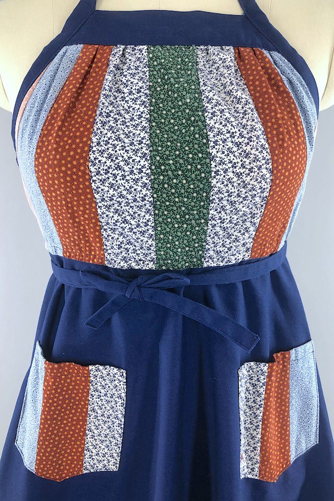Vintage Patchwork Halter Dress-ThisBlueBird - Modern Vintage