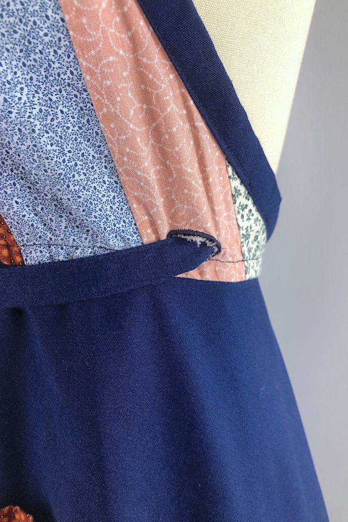Vintage Patchwork Halter Dress-ThisBlueBird - Modern Vintage