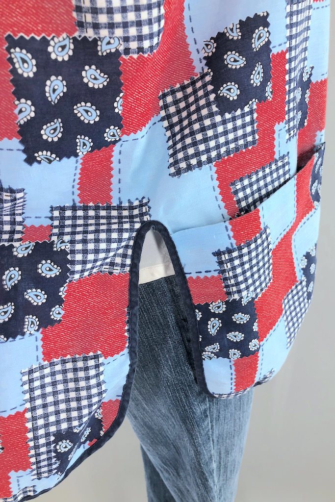 Vintage Patchwork Paisley Smock Top-ThisBlueBird - Modern Vintage