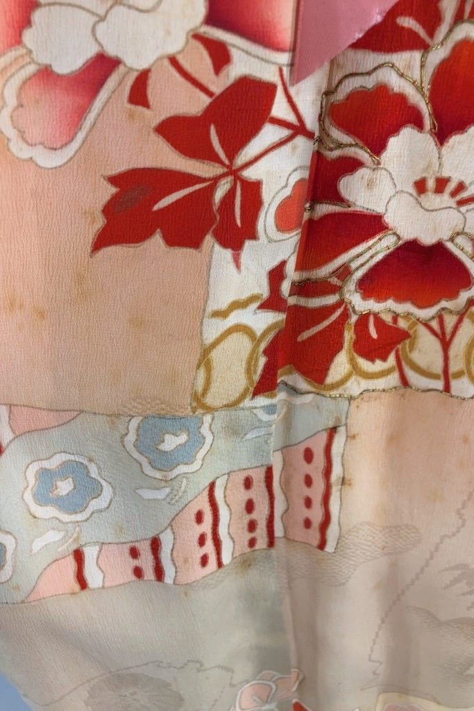 Vintage Peach Art Deco Silk Kimono Robe – ThisBlueBird