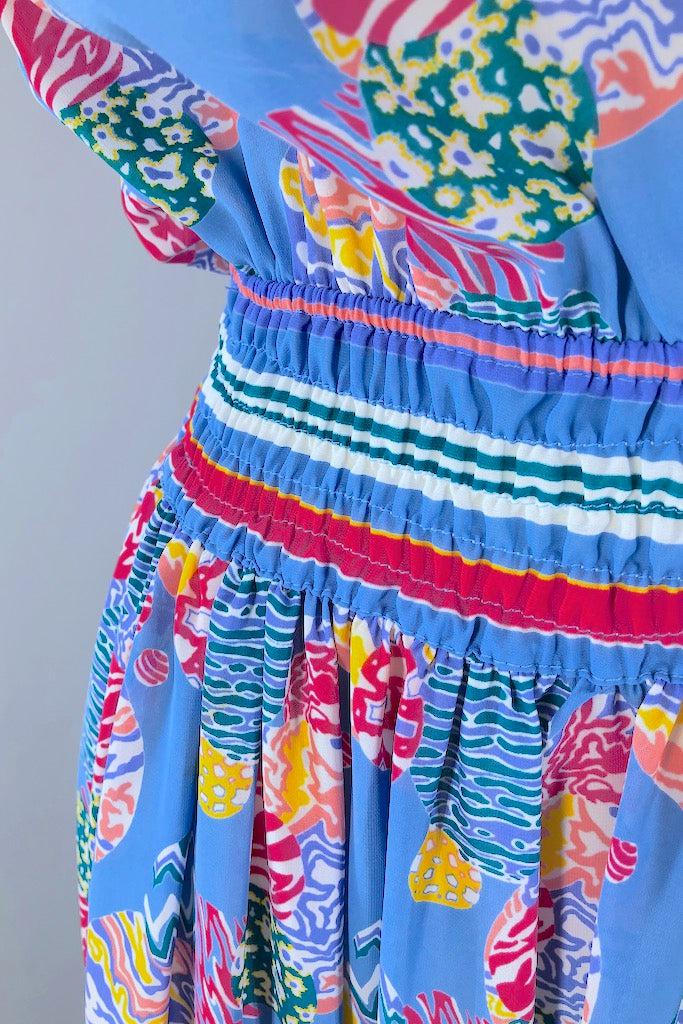 Vintage Periwinkle Blue Georgette Sundress-ThisBlueBird