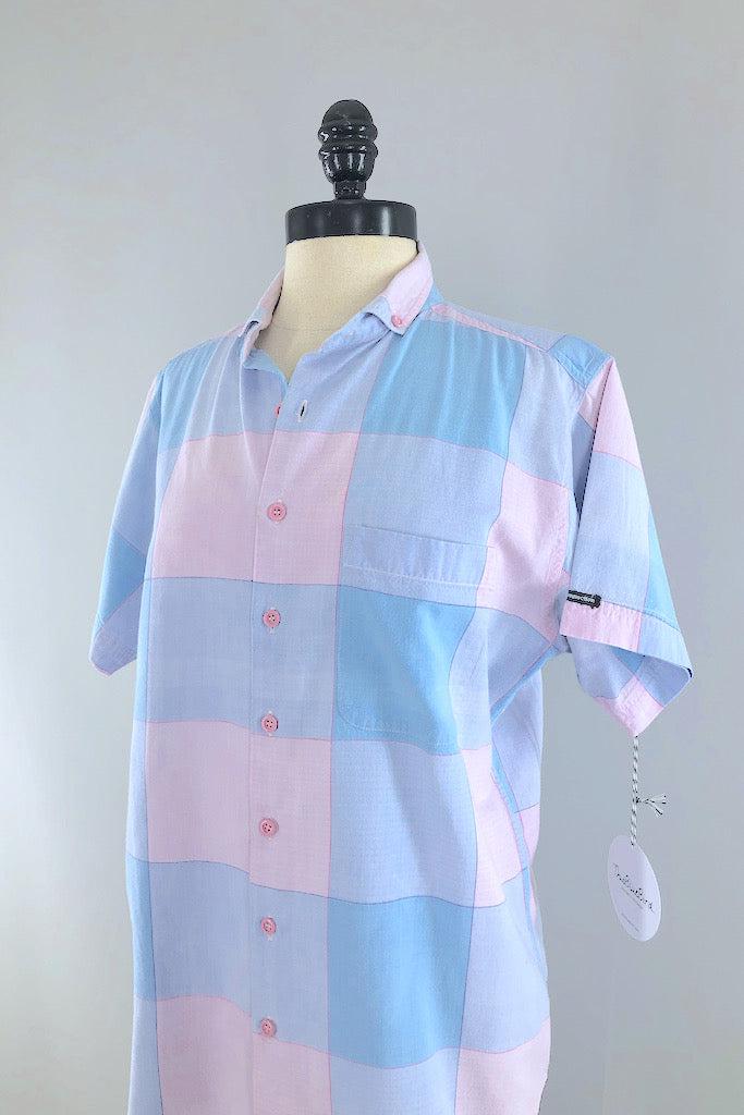 Vintage Pier Connection Plaid Summer Shirt-ThisBlueBird