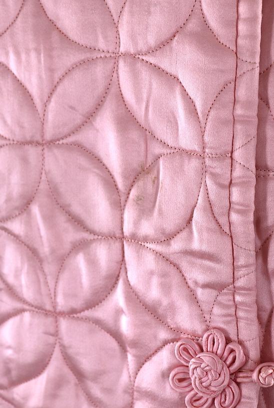 Vintage Pink Asian Pajamas Set / Jacket and Pants Set - ThisBlueBird