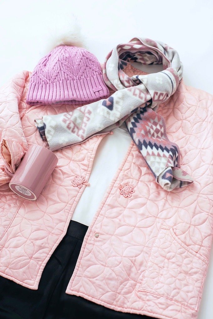 Vintage Pink &amp; Black Pajamas Set-ThisBlueBird - Modern Vintage