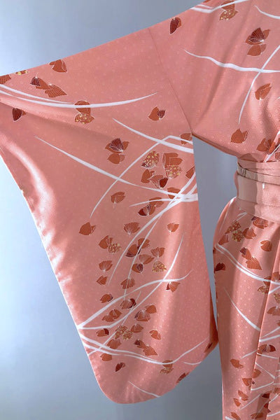Vintage Pink Butterflies Kimono Robe-ThisBlueBird - Modern Vintage