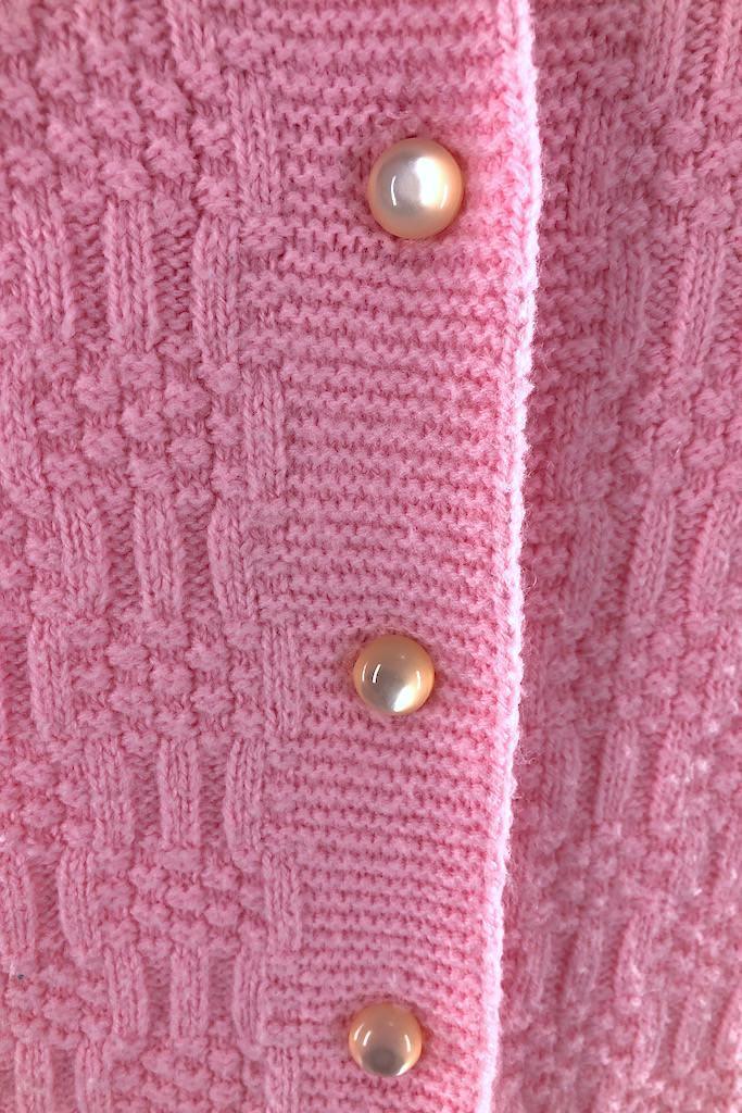 Vintage Pink Cardigan Sweater-ThisBlueBird