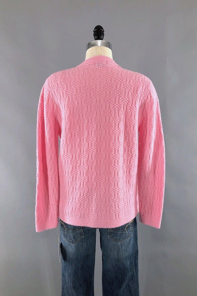 Vintage Pink Cardigan Sweater-ThisBlueBird