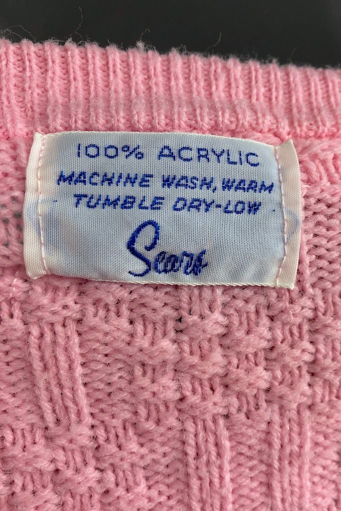 Vintage Pink Cardigan Sweater-ThisBlueBird
